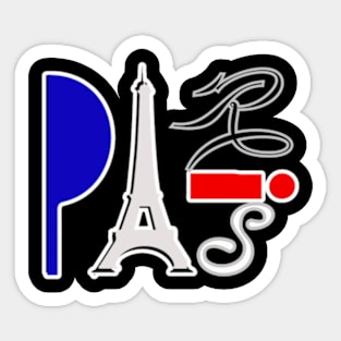 Paris France Eiffel Tower Sticker